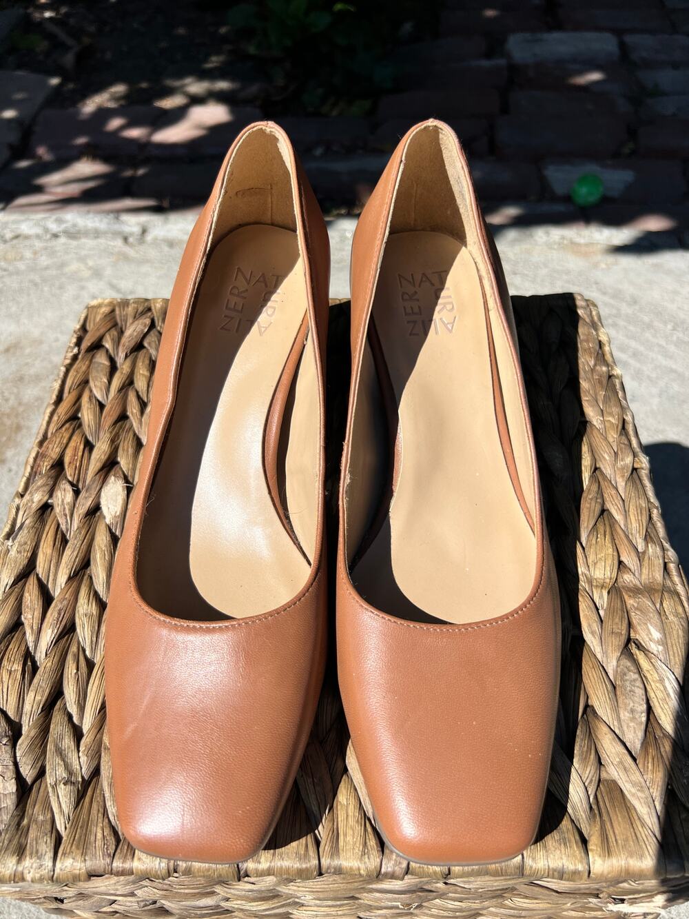 Naturalizer Karina English Tea Leather Pumps SIZE 8.5